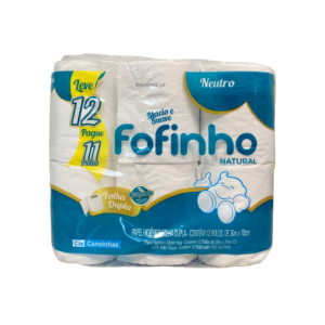 PAPEL HIGIÊNICO FOFINHO FOLHA DUPLA COM 12