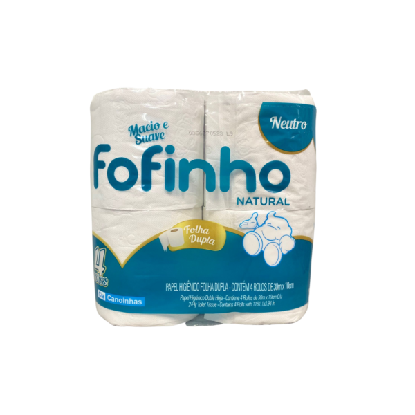 PAPEL HIGIÊNICO FOFINHO FOLHA DUPLA COM 4 ROLOS