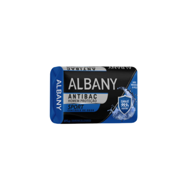 SABONETE ALBANY ANTIBAC HOMEM PROTEÇÃO SPORT 85G